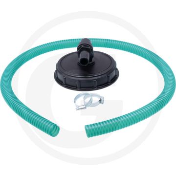 Inlaatdekselset ibc - nw 150, slang-Ø 25mm, s165x7, 1x inlaatdeksel, 1x spiraalslang, 2x slangklem