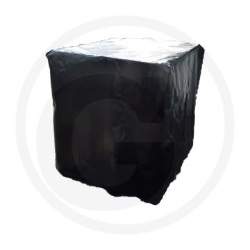Ibc container beschermkap voor tank van 600 liter - uv-bestendig, 125x85x90 cm, zwart/wit
