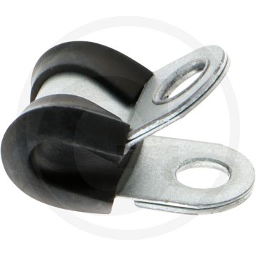 Leidingklem - klembereik: 6mm, rvs, rubber, verzinkt