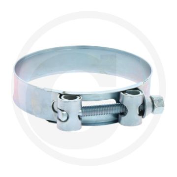 Collier de serrage double galvanisé blanc - plage de serrage 20-22mm