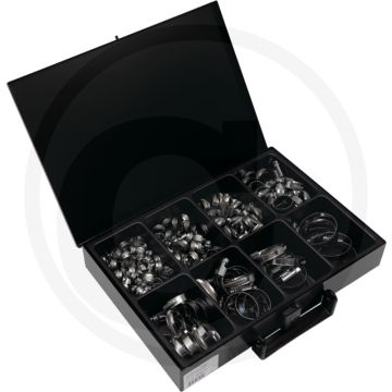 Black edition black edition sortimentskoffer schlauchschellen 150-teilig - edelstahl a2, verschiedene größen