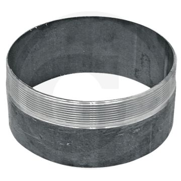 Draadstuk mit außengewinde, 6" buitendraad, 70mm lengte, stahl, zwart