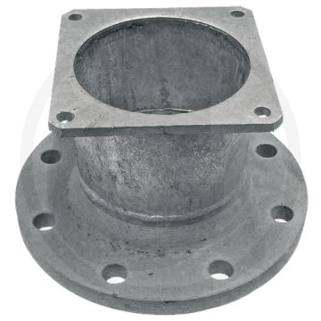 Adapter-flens vierkant op rond 5" x 120 mm - draaikoppeling type 72