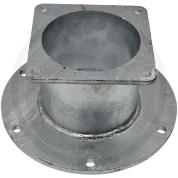 Flens vierkant naar rond - uitvoering: 6" x 6"