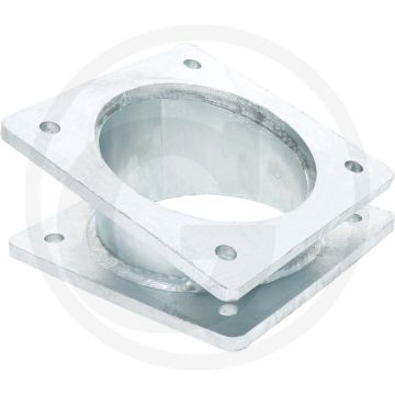 Bocht 6", 17° - flens: 6", gatafstand: 150 x 150