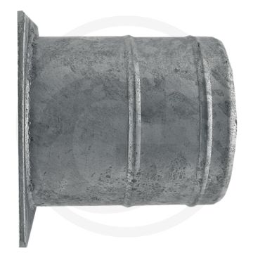 Stalen flens 4" met slangtule Ø102 mm - gatafstand 150 x 150 - staal/thermisch verzinkt