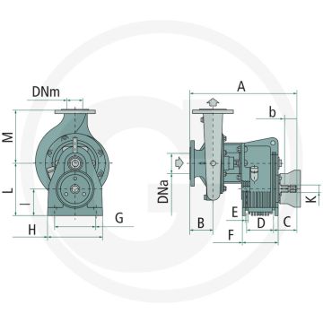 Rovatti kreiselpumpe t1-40e-tw r.7,00 - dnm: 40mm