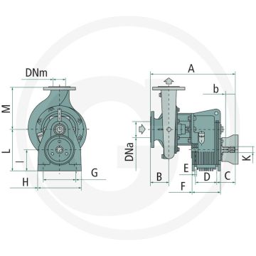 Rovatti kreiselpumpe t1-50e-tw r.7,00 - dnm: 50 mm
