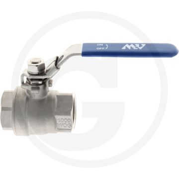Riv riv kugelhahn edelstahl 1/2" - 2-wege ventil, max. werkdruk 63 bar