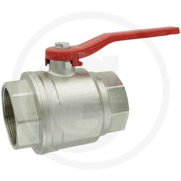 Kogelkraan 2-weg 1 1/2" messing vernikkeld 15 bar