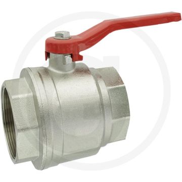 Kogelkraan 4" messing 2-weg 15 bar werkdruk