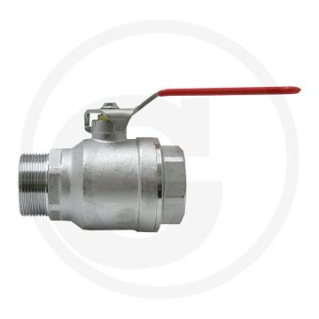 Kogelkraan 3/8" messing vernikkeld 2-weg