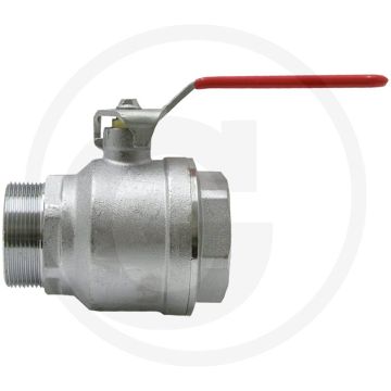 Robinet à boisseau sphérique 2" laiton nickelé 2 voies 25 bar