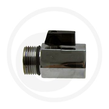 Mini-kogelkraan messing verchroomd 2-weg 3/8" 10 bar
