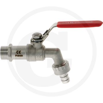 Watergates kogelkraan - edelstahl, 1/2", Ø 13 mm, 25 bar