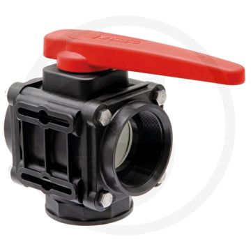 Arag arag 3-weg kogelkraan 1 1/4" ig 16 bar pp - 3-wege