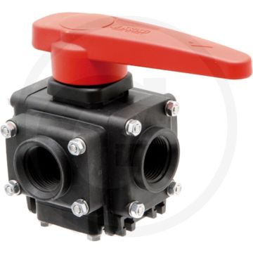 Arag arag 5-weg kogelkraan 1" pp 16 bar.