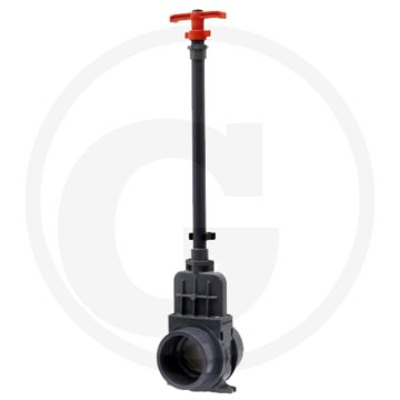 Vdl afsluiter met lijmsok en extra lange spindel - d(mm):160, b(mm):1500, c(mm):1478, d(mm):1888, druk max.(bar):0,5