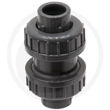 Terugslagventiel 32mm - druk 16 bar - pvc-u - spuitgietproces