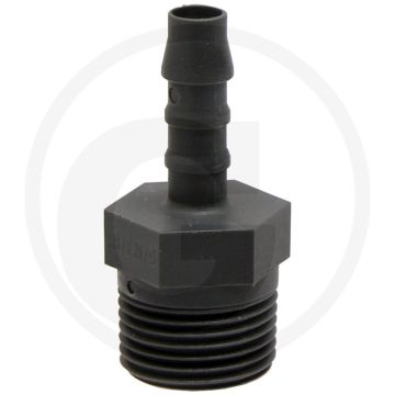 Slangnippel pvc 14mm Ø 3/8" inch