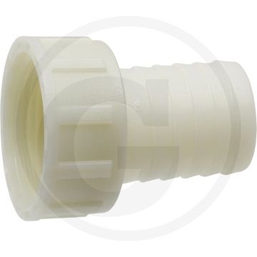 Slangtule 2 / 3 - Ø 32mm, binnendraad 1 1/4", pa (nylon), 16 bar, wit