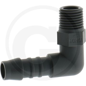 Gebogen slangaansluiting 90° - slangtule-Ø: 8mm