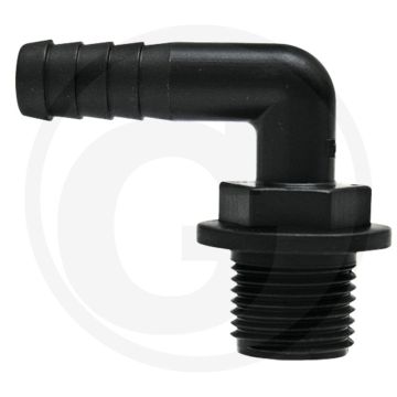Arag arag gebogen slangaansluiting 13mm pvc 3/4" buitendraad