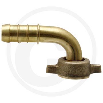 Arag arag slangnippel 90° met wartelmoer 10mm slangtule-Ø
