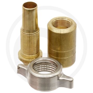 Braglia slangaansluiting recht, tot 40 bar, slangtule-Ø 10 x 17 mm