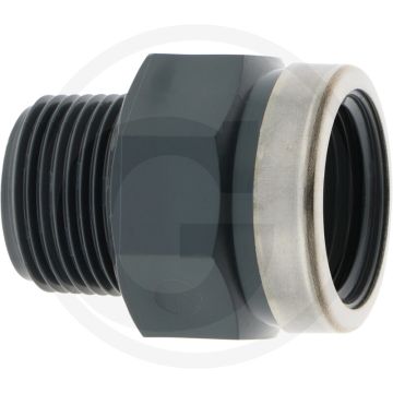 Verloopsok 3/8" naar 1/4" pvc-u - max. werkdruk 16 bar
