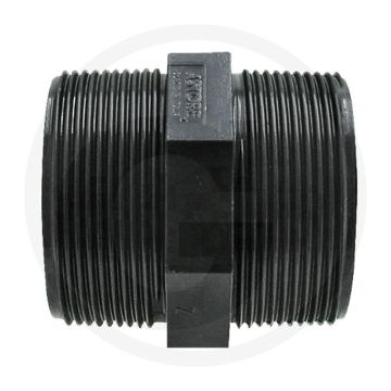 Dubbele nippel - pvc-u, 2" buitendraad, 10 bar max. werkdruk
