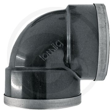 Haaks 90° 90° met verstevigingsring - pvc-u, 1/2" binnendraad, 10 bar max. werkdruk