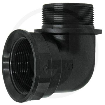 Arag arag bocht 90° 90° - binnendraad 1/2" - buitendraad 1/2" - materiaal: pp