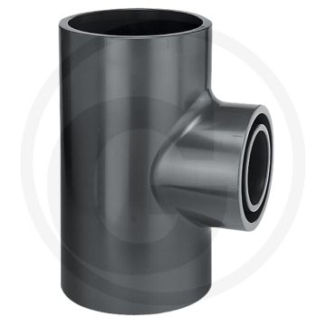 T-stuk met verloop pvc-u 125/110/125mm b69mm max. 16bar