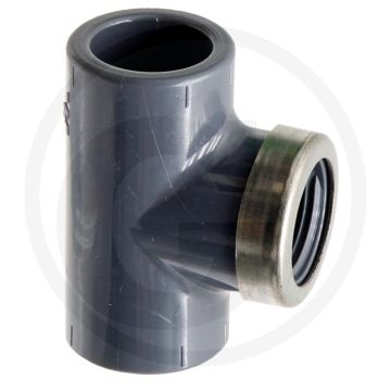 T-stuk pvc-u 75mm b44mm max. 10 bar - beregeningstechniek fittingen