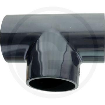 T-stuk 63mm pvc-u max. werkdruk 16 bar