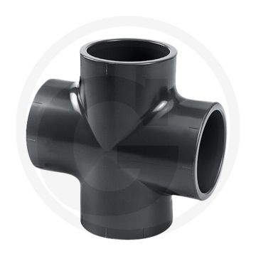 Kruisstuk pvc-u 10mm binnen-Ø 12mm werkdruk 16 bar