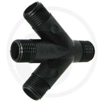 Arag 4-weg aansluiting 45° - m: 1/2", h: 15mm, l: 80mm, a: 89mm