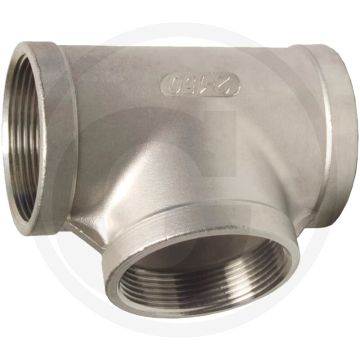 T-stuk roestvrijstaal 1/8" binnendraad