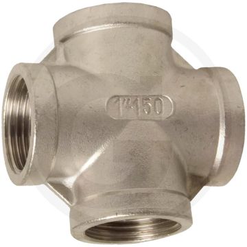 Kruisstuk 90° roestvrijstaal 1/2" binnendraad