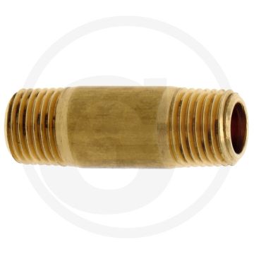 Draadstuk 1/4" bsp messing 40mm