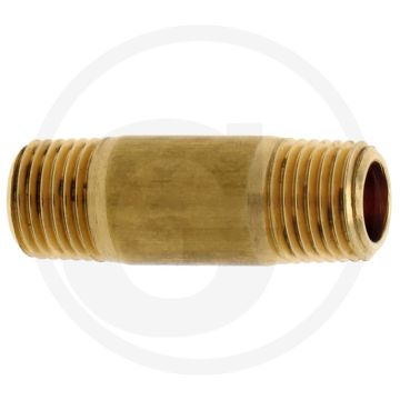Draadstuk 1/2" bsp messing 80mm lengte