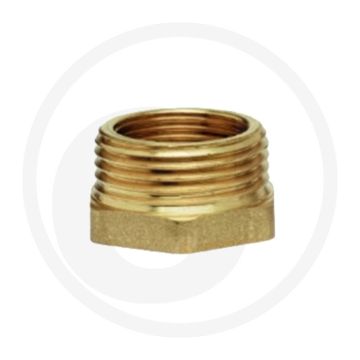 Adaptateur filetage mâle 3/8" - filetage femelle 1/4" - laiton - bsp - fig. no. 1