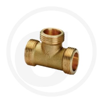 T-stuk 3/8" bsp messing