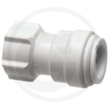 Klemverbinder met kunststof moer 1x insteek- en 1x bsp-binnendraad - Ø: 15 x 3/4"