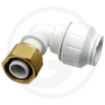 Insteek-haakse klemverbinder 90°, 1x insteek- en 1x bsp-binnendraad - afmetingen: Ø: 15 x 1/2"
