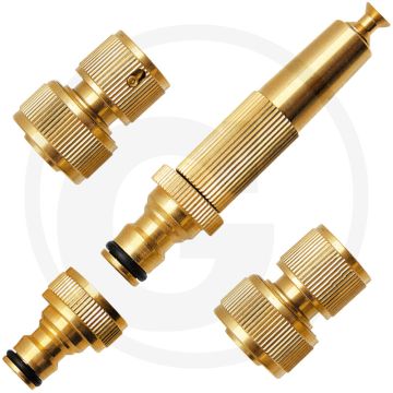Basisuitrusting 3/4" - klik-aansluiting - verstelbaar spuitpistool