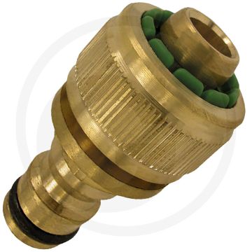 Slangkoppeling 1/2" - messing kliksysteem