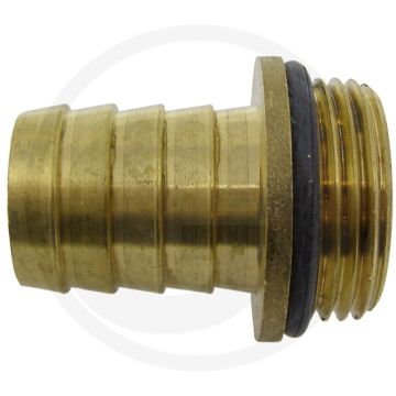 Slangtule 25mm messing 1" buitendraad