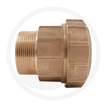 Schroefkoppeling 1" messing 32mm 16 bar